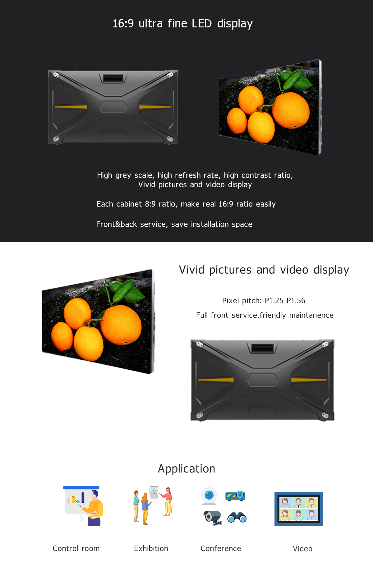 16:9 ultra fine LED display